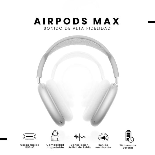 Audifonos Airpods Max Replica / Diadema Sonido Bluetooth - COLOR BLANCO
